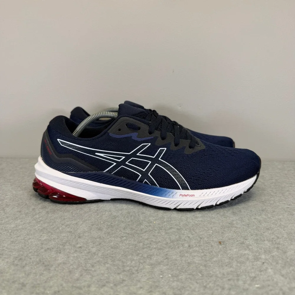 Asics GT-1000 11 Mens Shoes Size 8 Extra Wide Navy Blue Running Sneaker 1011B356